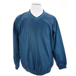 Pro Tour CoolPlay Golf Houndstooth Pullover Windbreaker Jacket Blue Mens Sz L